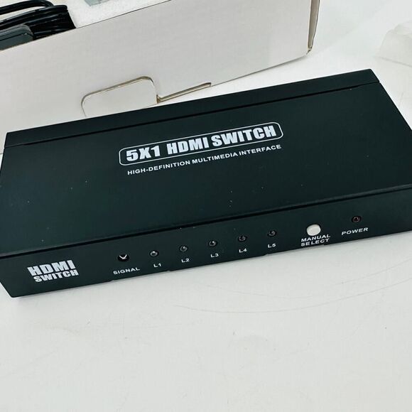 5 Port HDMI Switch with Remote - 5 in 1 out 3D 4K 2K 1080p HDMI Auto Switcher - Picture 3 of 8